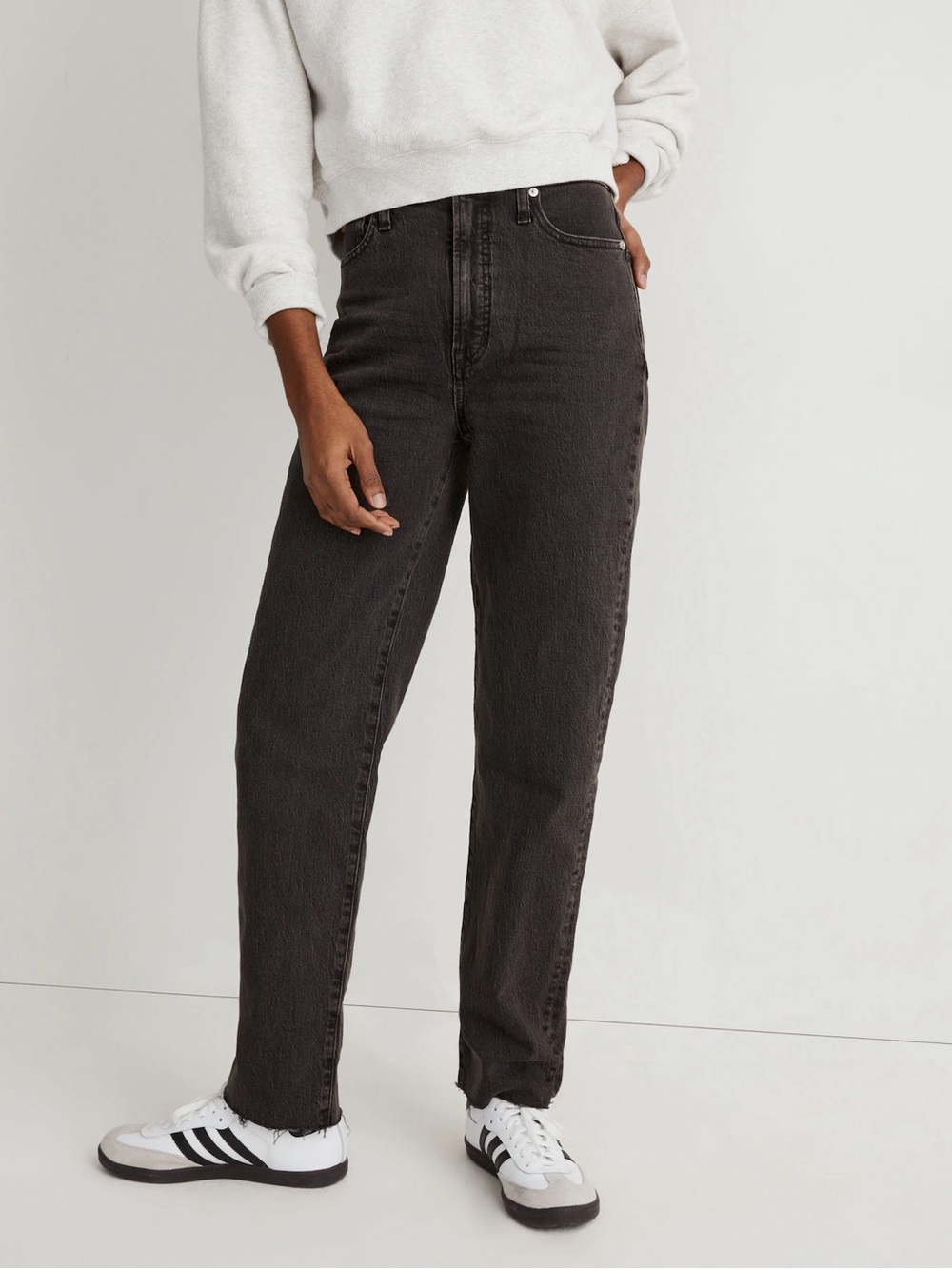 Madewell Perfect Vintage Straight Leg Jeans in Black - Women’s 30